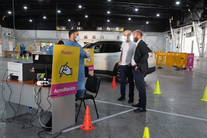 Rodríguez Larreta recorrió el nuevo centro de testeo de Costa Salguero