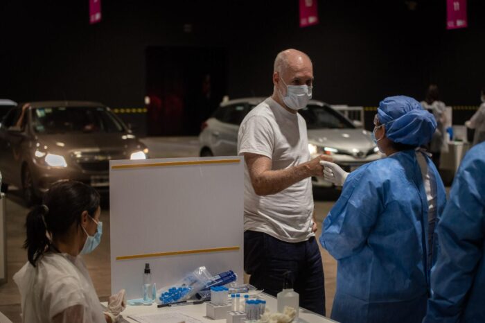 Rodríguez Larreta estuvo presente en el Centro de Testeo de La Rural