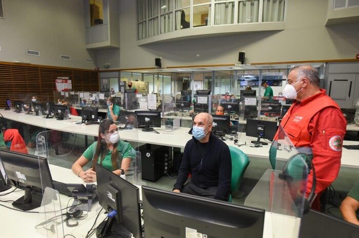 Rodríguez Larreta recorrió el área de Telemedicina que funciona en la base operativa del SAME