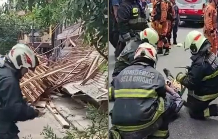 Derrumbe y heridos en una construcción en Palermo