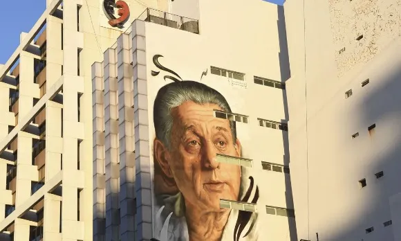 Inauguraron un mural gigante de René Favaloro en Belgrano y Entre Ríos