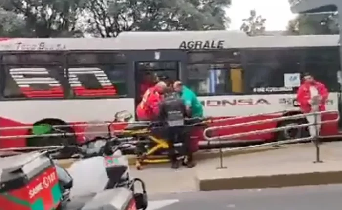 Palermo: tres colectivos chocaron en cadena en el Metrobus de avenida Santa Fe y hubo cuatro heridos