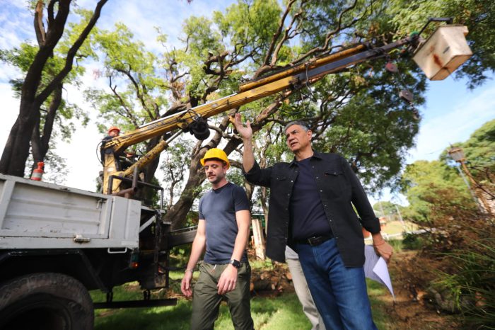 Jorge Macri supervisó en el Parque 3 de Febrero el operativo de la Ciudad tras el temporal