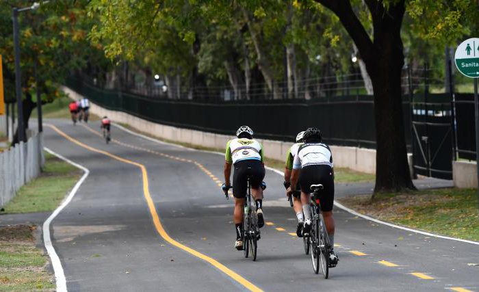 Ya funciona la nueva pista de ciclismo del Parque Sarmiento