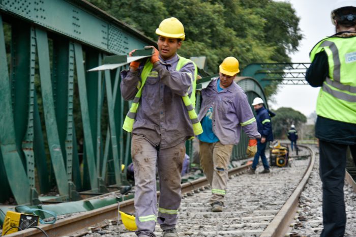 Comenzaron los trabajos sobre el puente de Figueroa Alcorta para la vuelta del Tren San Martín a Retiro